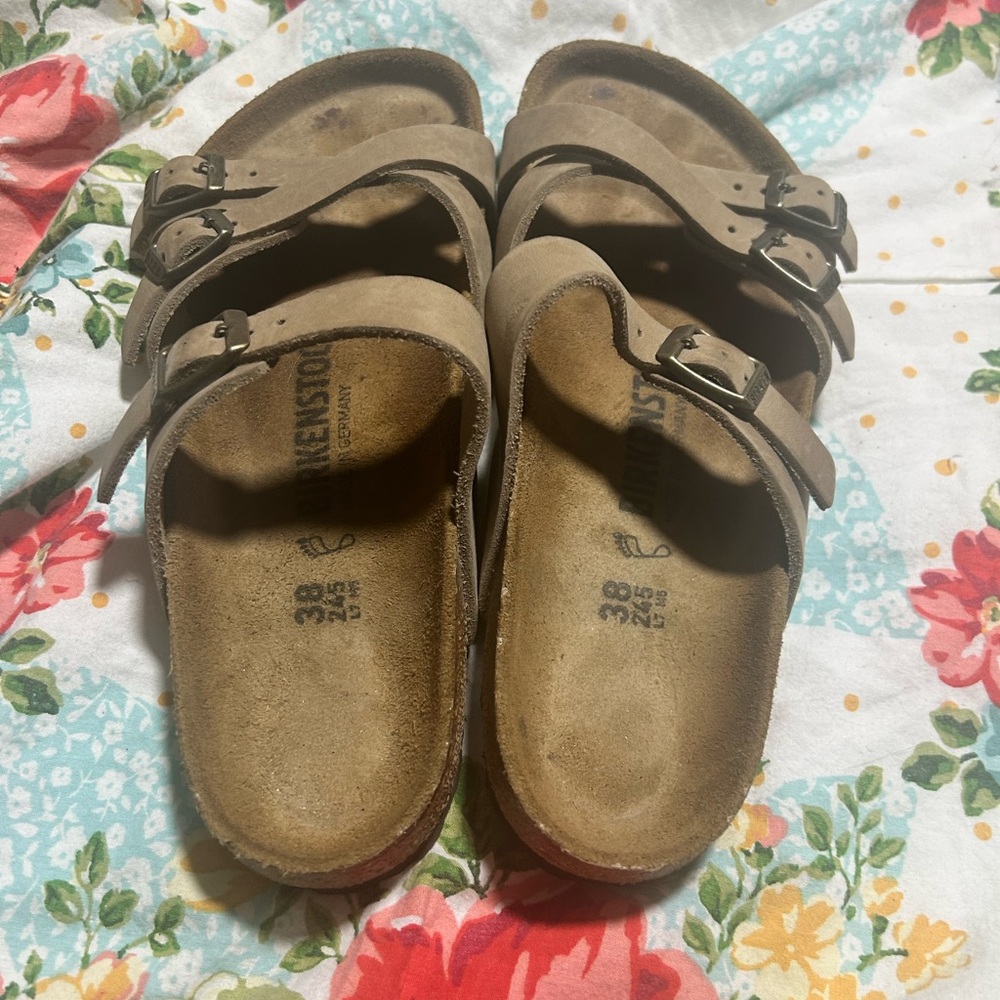 Birkenstock  Brown Double-Strap Sandals